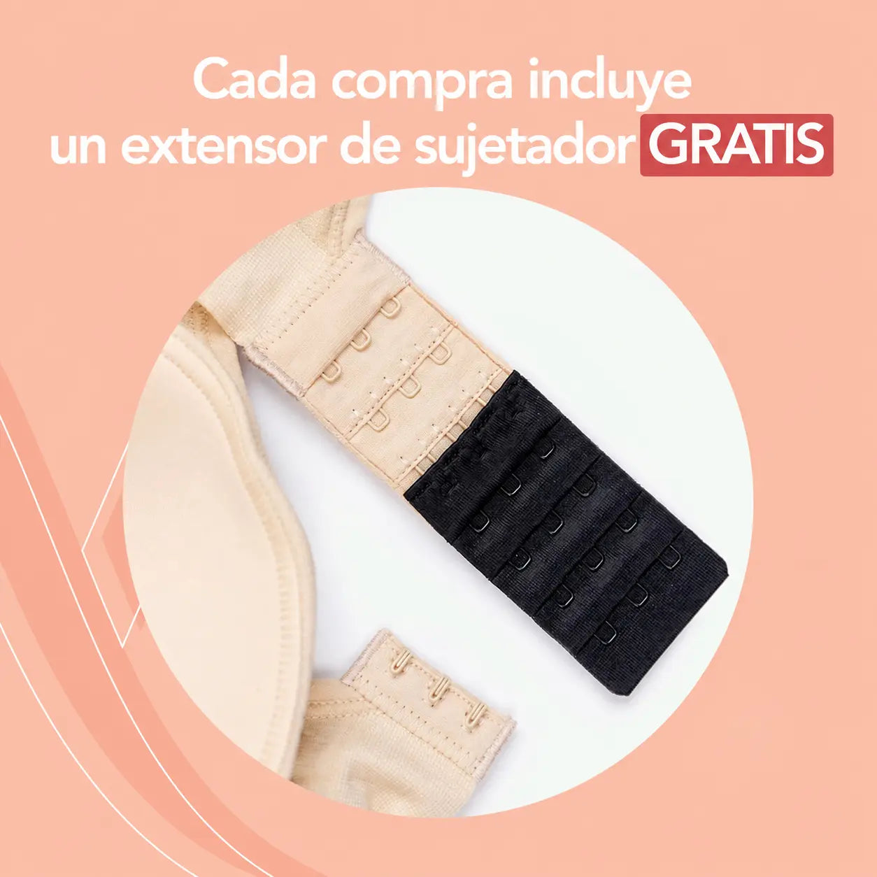 Sujetador sin aros + alargador GRATIS