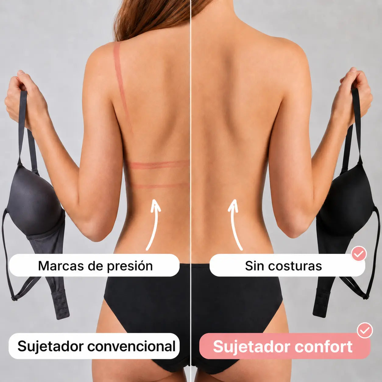 Sujetador comfort sin costuras y sin aros