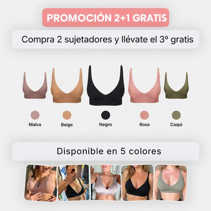 Sujetador comfort sin costuras y sin aros